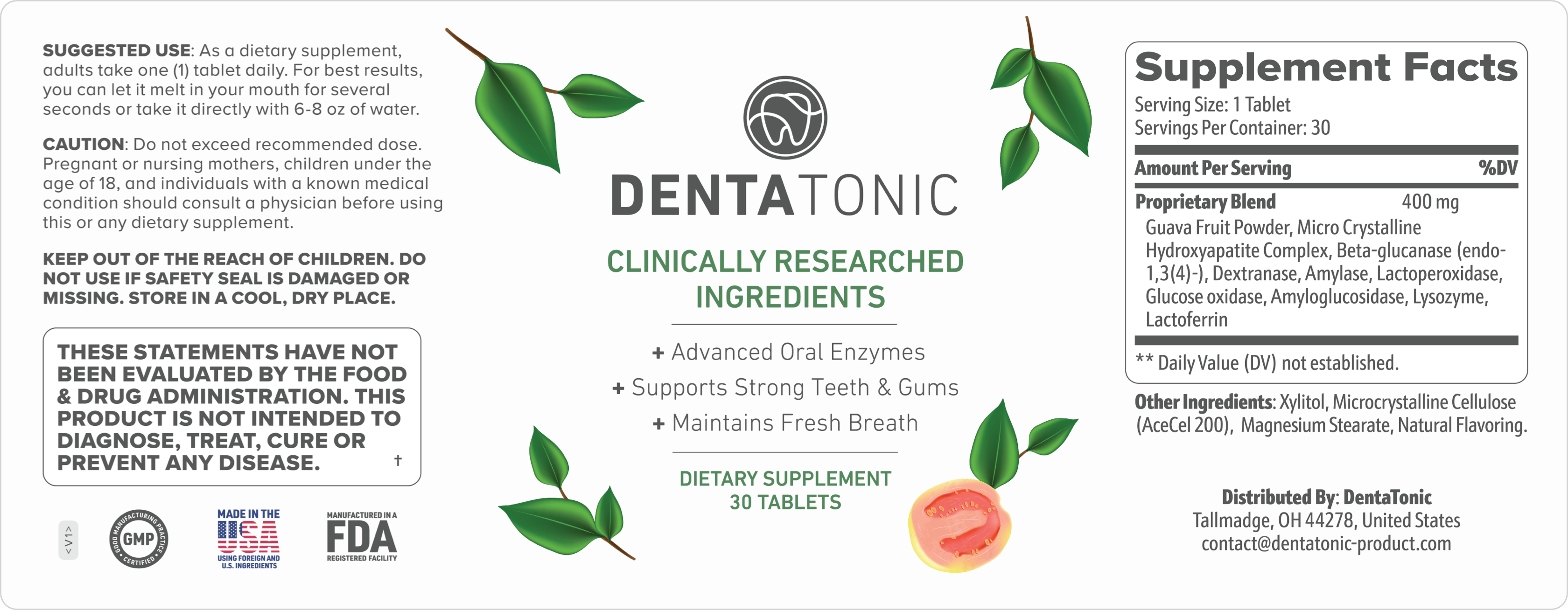 dentatoninc ingredients